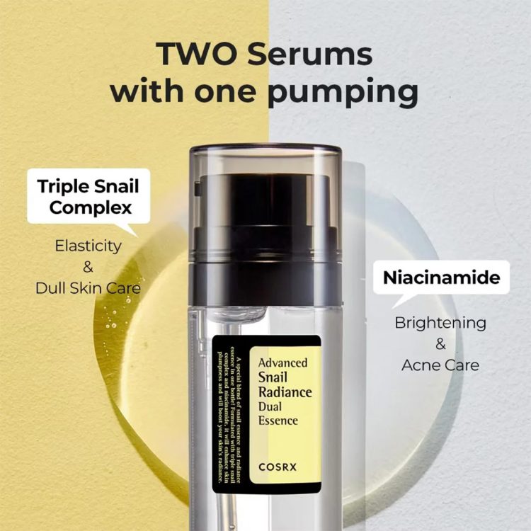 اسنس دوگانه حلزون کوزارکس COSRX Advanced Snail Radiance Dual Essence 80ml