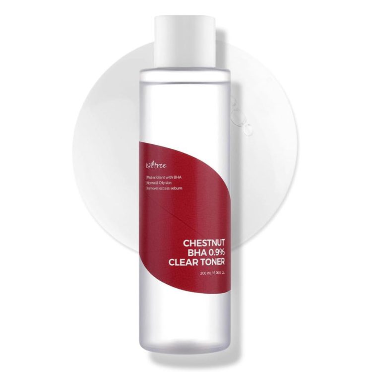 تونر لایه بردار ملایم شاه بلوط ایزنتری ISNTREE Chestnut BHA 0.9% Clear Toner 200ml
