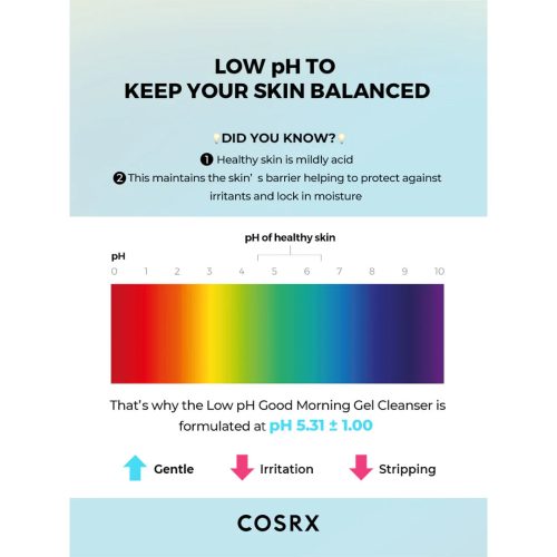 ژل شستشوی صورت کوزارکس مدل گود مورنینگ با PH پایین Cosrx Low pH Good Morning Gel Cleanser