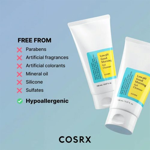 ژل شستشوی صورت کوزارکس مدل گود مورنینگ با PH پایین Cosrx Low pH Good Morning Gel Cleanser