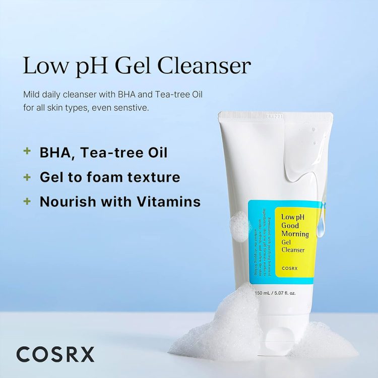 ژل شستشوی صورت کوزارکس مدل گود مورنینگ با PH پایین Cosrx Low pH Good Morning Gel Cleanser
