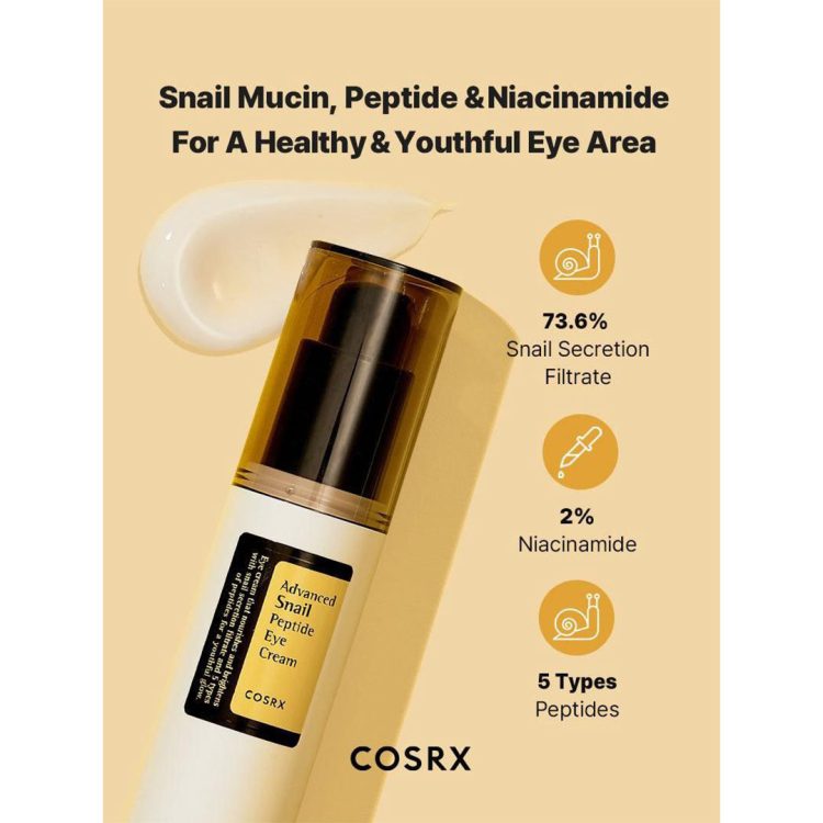 کرم دور چشم حلزون و پپتاید کوزارکس COSRX Advanced Snail Peptide Eye Cream 25ml