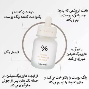 آمپول روشن کننده نیاسینامید و برنج دکتر سراکل Dr. Ceuracle Vegan Niacin & Rice Ampoule