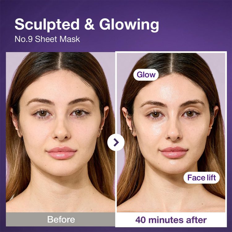ماسک ضد چروک بایو لیفتینگ شماره 9 نامبوزین Numbuzin No.9 Sheet Mask NAD+ BIO Lifting-sil Full Face Mask