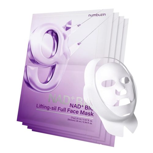 ماسک ضد چروک بایو لیفتینگ شماره 9 نامبوزین Numbuzin No.9 Sheet Mask NAD+ BIO Lifting-sil Full Face Mask