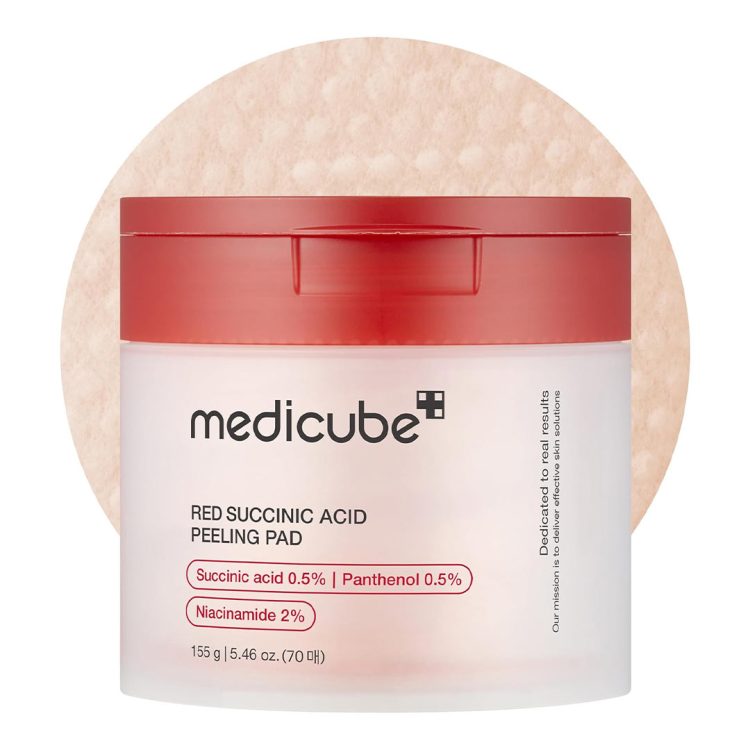 پد تونر ضد جوش و لایه بردار سوکسینیک اسید مدی کیوب Medicube Red Succinic Acid Peeling Pad