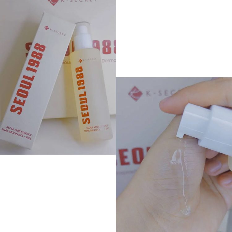 اسنس ترمیم کننده موسین حلزون و برنج سئول 1988 کی سکرت K-SECRET SEOUL 1988 Essence Snail Mucin 97% + Rice