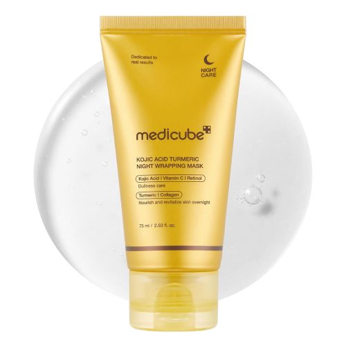 ماسک شب روشن کننده کوجیک اسید و کلاژن مدی کیوب Medicube Kojic Acid Turmeric Night Wrapping Mask