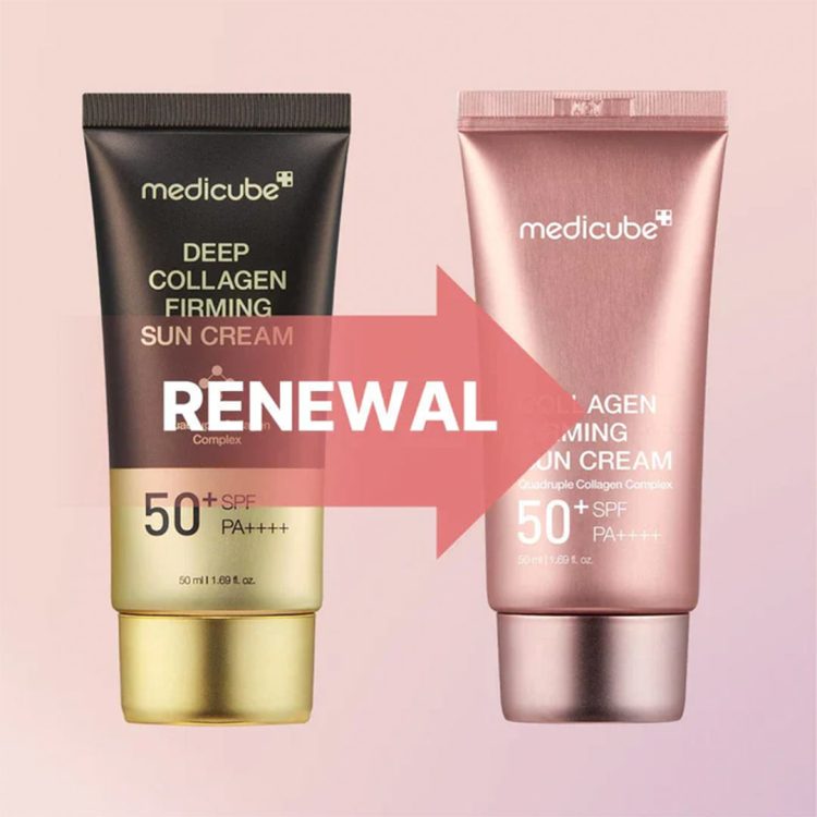 کرم ضد آفتاب تون آپ کلاژن مدی کیوب ضد چروک و روشن کننده پوست MEDICUBE Collagen Firming Sun Cream
