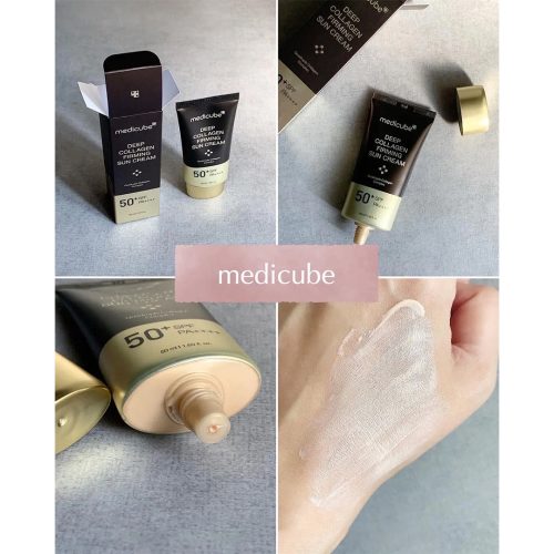 کرم ضد آفتاب تون آپ کلاژن مدی کیوب ضد چروک و روشن کننده پوست MEDICUBE Collagen Firming Sun Cream