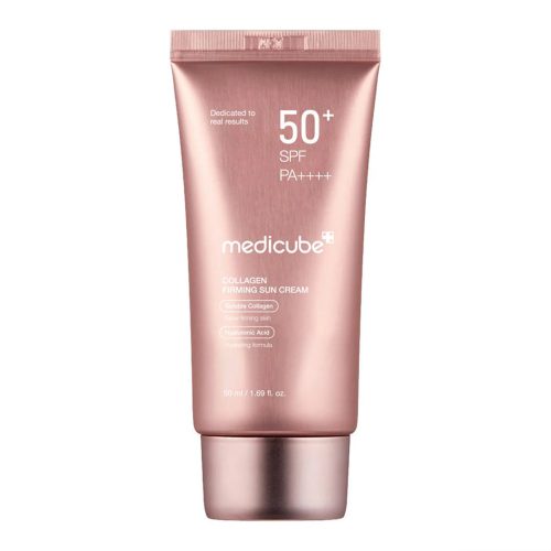 کرم ضد آفتاب تون آپ کلاژن مدی کیوب ضد چروک و روشن کننده پوست MEDICUBE Collagen Firming Sun Cream