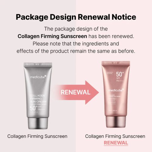 کرم ضد آفتاب تون آپ کلاژن مدی کیوب ضد چروک و روشن کننده پوست MEDICUBE Collagen Firming Sun Cream