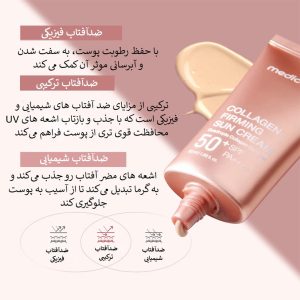 کرم ضد آفتاب تون آپ کلاژن مدی کیوب ضد چروک و روشن کننده پوست MEDICUBE Collagen Firming Sun Cream