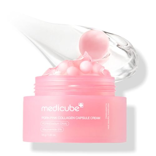 کرم کپسولی کلاژن و PDRN مدی کیوب روشن کننده و ضد چروک پوست Medicube PDRN Pink Collagen Capsule Cream